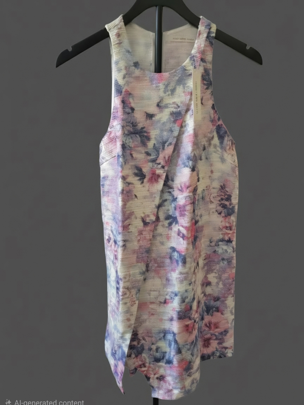 NWT Mustard Seed Floral Ribbed Dress in Pink, Blue & Cream